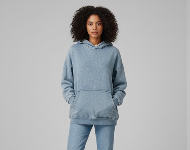 Sky Blue Washed Oversized Hoodie (DTF)